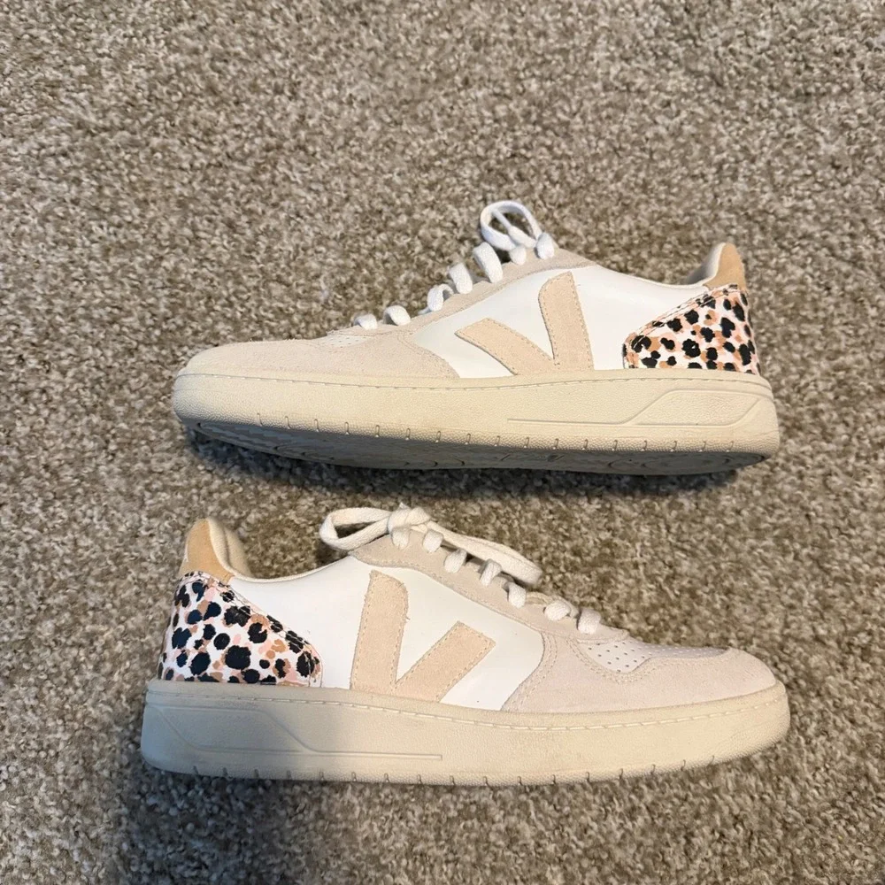 Veja x Madewell V 10 leopard sneakers leather us 8 eur 39 preppy classic
